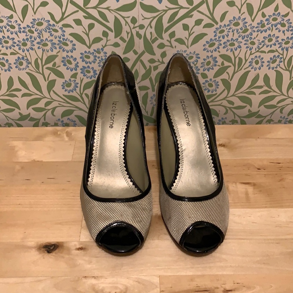 Liz Claiborne open toe heels size 7.5